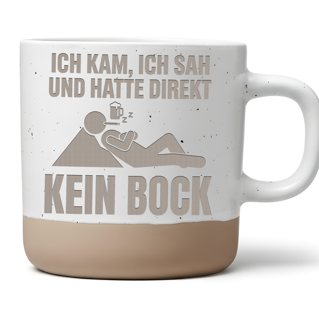 Tasse Ich kam ich sah Kein Bock Geschenk Kaffeetasse Lustig Becher Mor – Bild 1