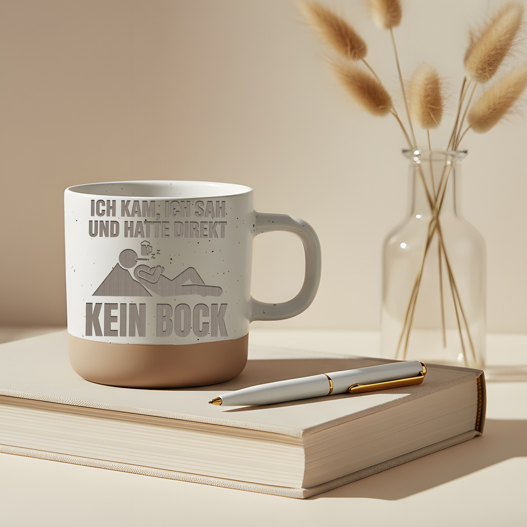 Tasse Ich kam ich sah Kein Bock Geschenk Kaffeetasse Lustig Becher Mor – Bild 5
