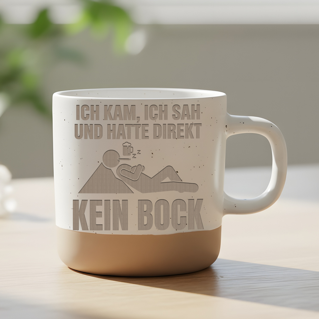 Tasse Ich kam ich sah Kein Bock Geschenk Kaffeetasse Lustig Becher Mor – Bild 6