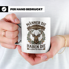 Jäger Tasse mit Spruch Männer die Jäger sind haben die schön – Weiß [farbe:weiß]