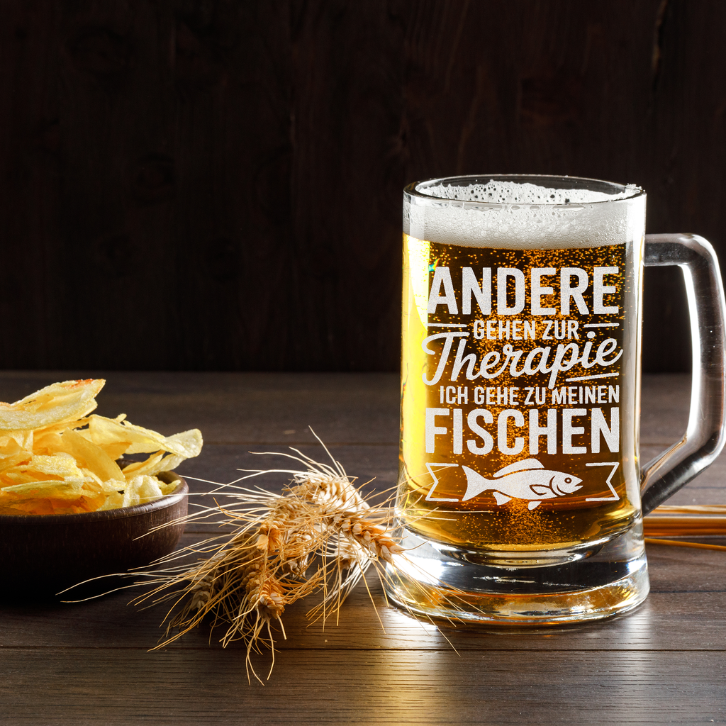 Angler Bierkrug Geschenkidee Hobby Fischer Spruch Humorvolles Fischliebhaber Bierkrug