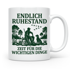 Jäger Ruhestand Tasse Endlich Ruhestand Geschenk für Waidman – Weiß [farbe:weiß]