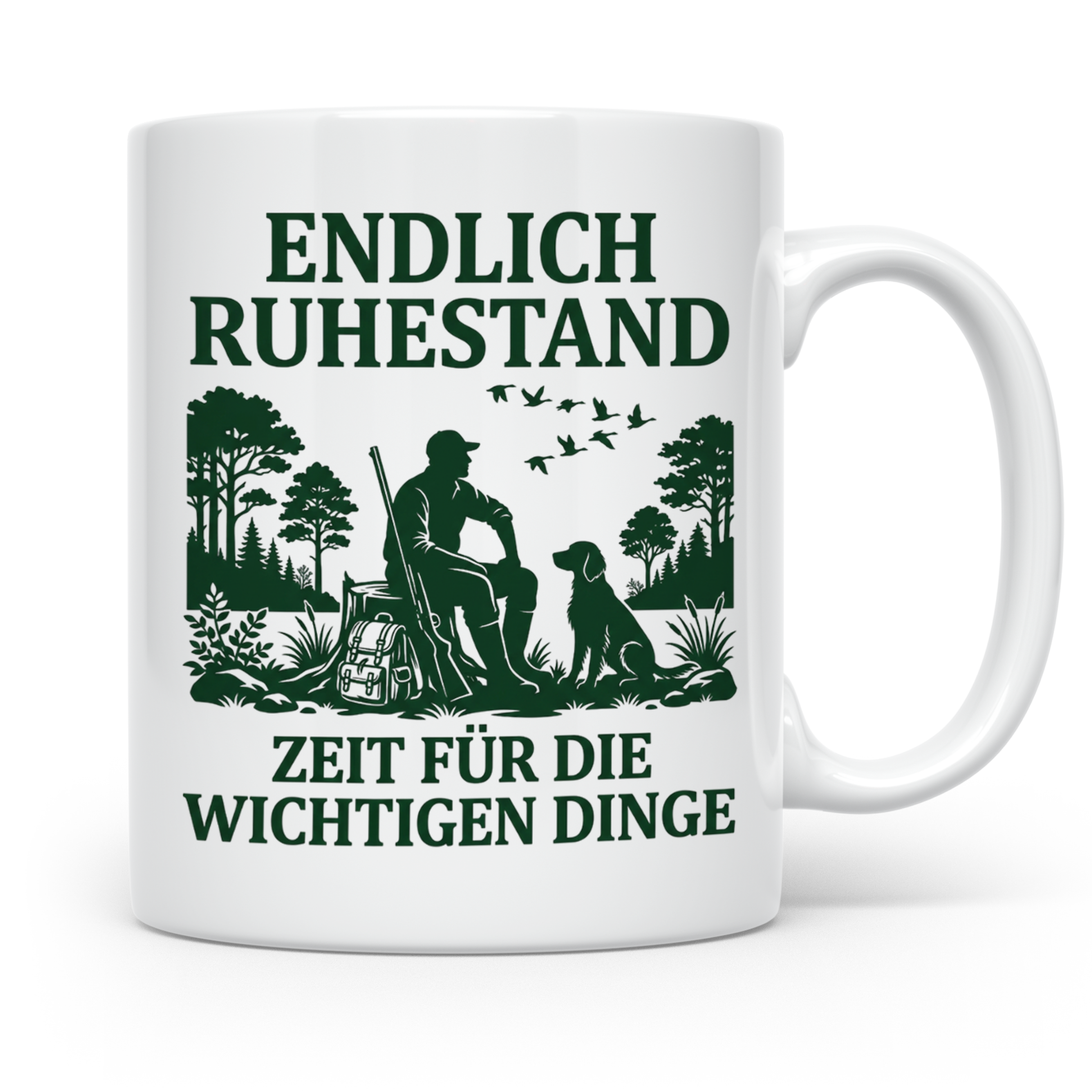 Jäger Ruhestand Tasse Endlich Ruhestand Geschenk für Waidman – Weiß [farbe:weiß]