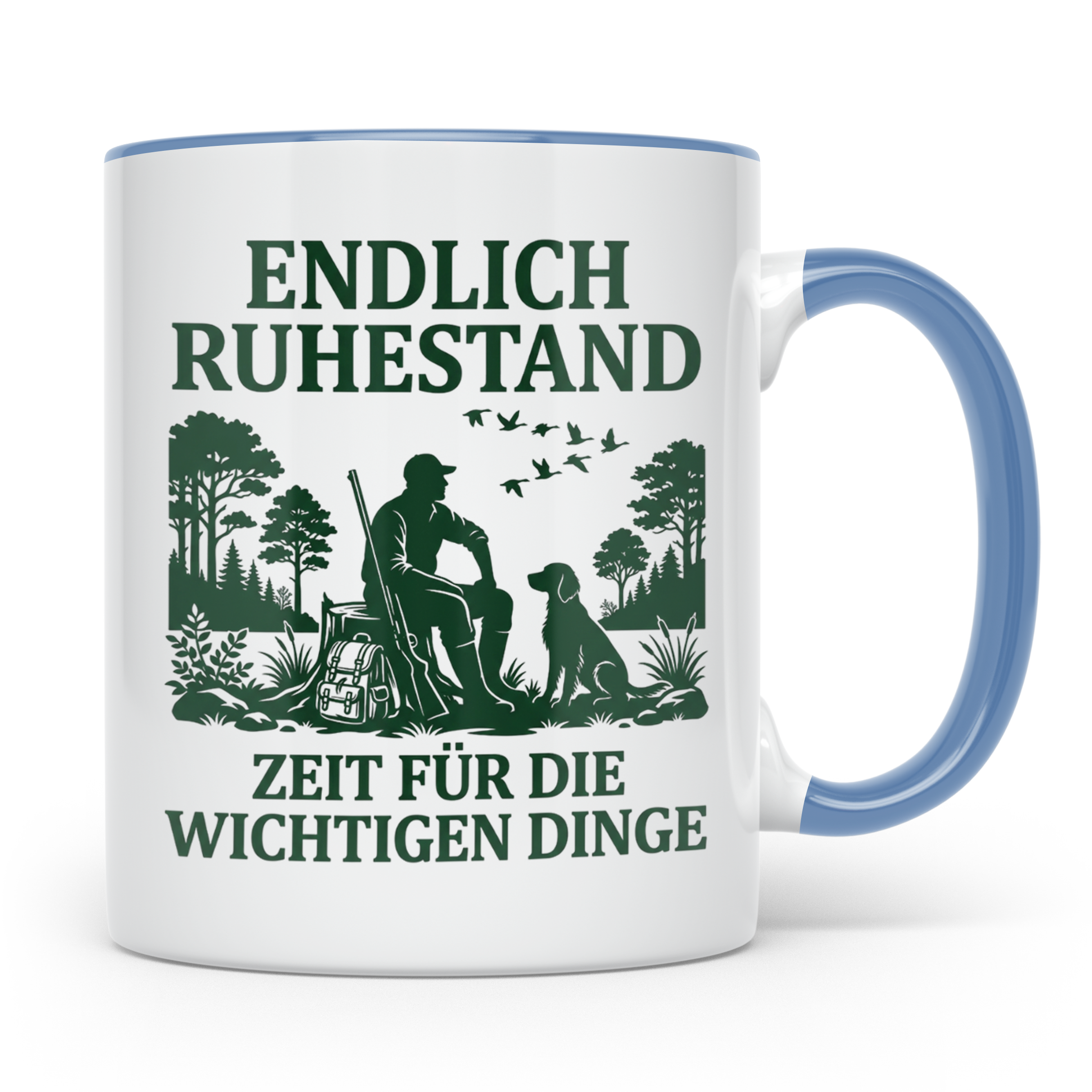 Jäger Ruhestand Tasse Endlich Ruhestand Geschenk für Waidman – Blau [farbe:blau]