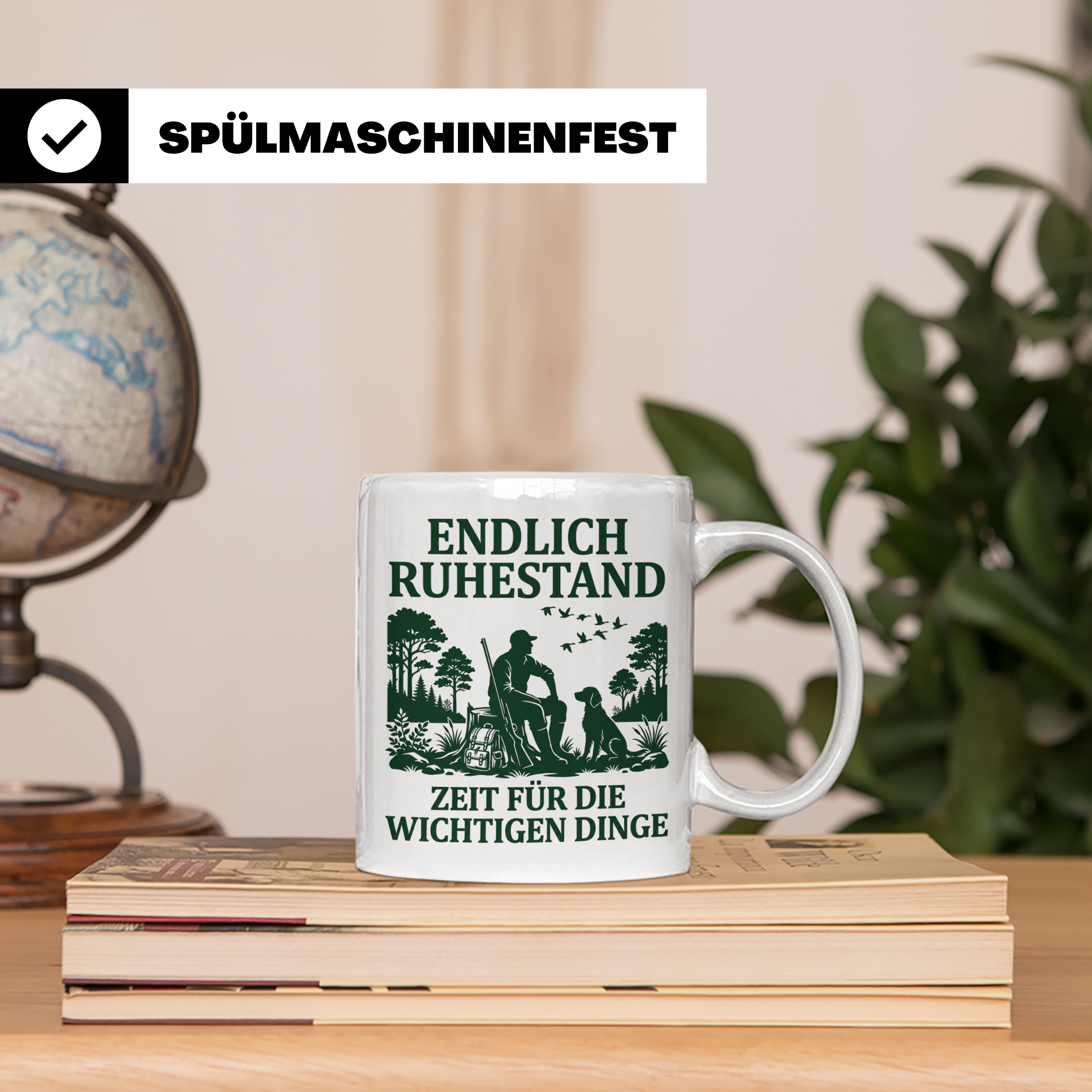 Jäger Ruhestand Tasse Endlich Ruhestand Geschenk für Waidman – Weiß [farbe:weiß]