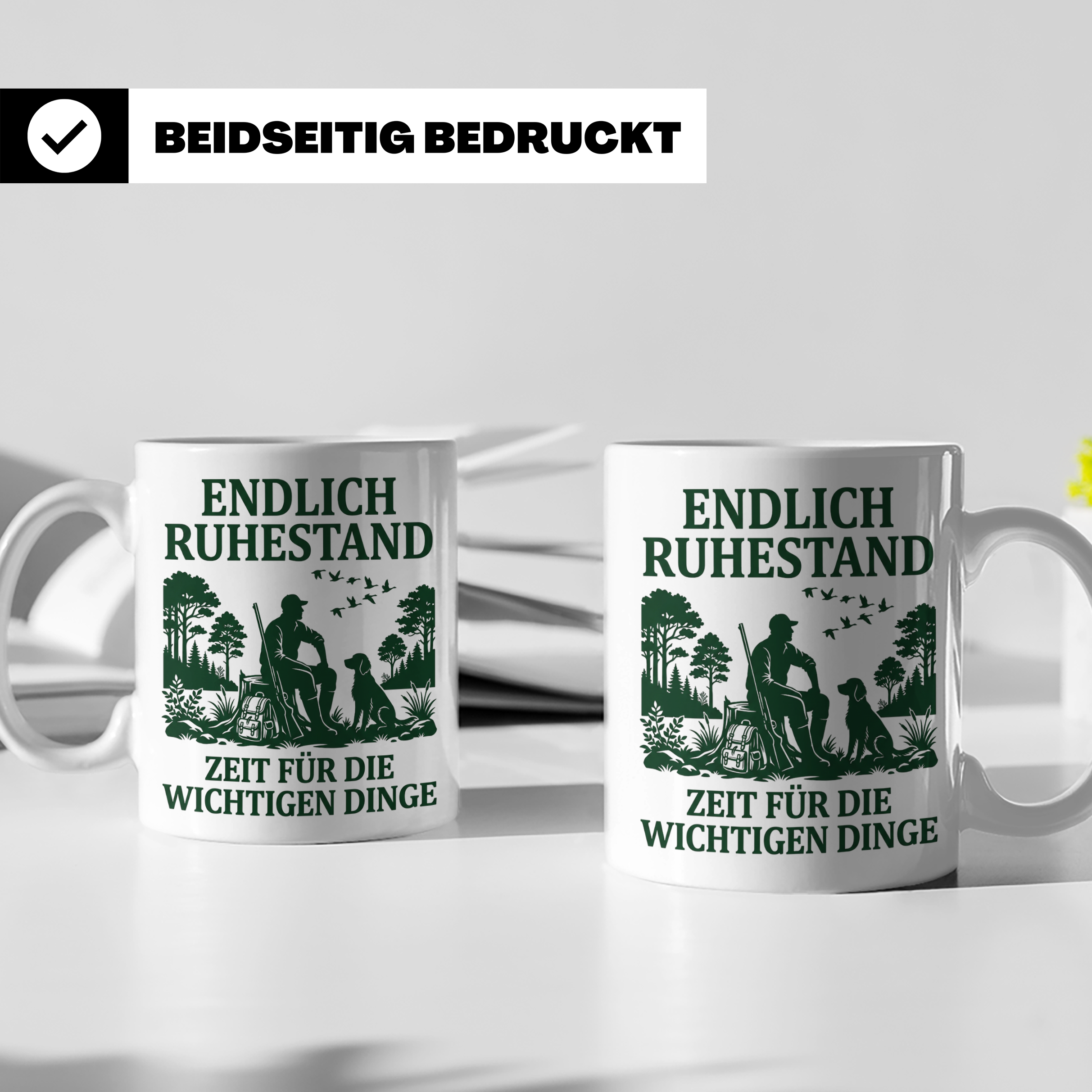 Jäger Ruhestand Tasse Endlich Ruhestand Geschenk für Waidman – Weiß [farbe:weiß]
