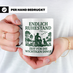 Jäger Ruhestand Tasse Endlich Ruhestand Geschenk für Waidman – Weiß [farbe:weiß]