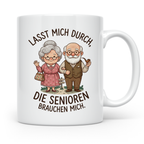Altenpfleger Tasse mit Spruch Lasst mich durch, die Senioren – Weiß [farbe:weiß]