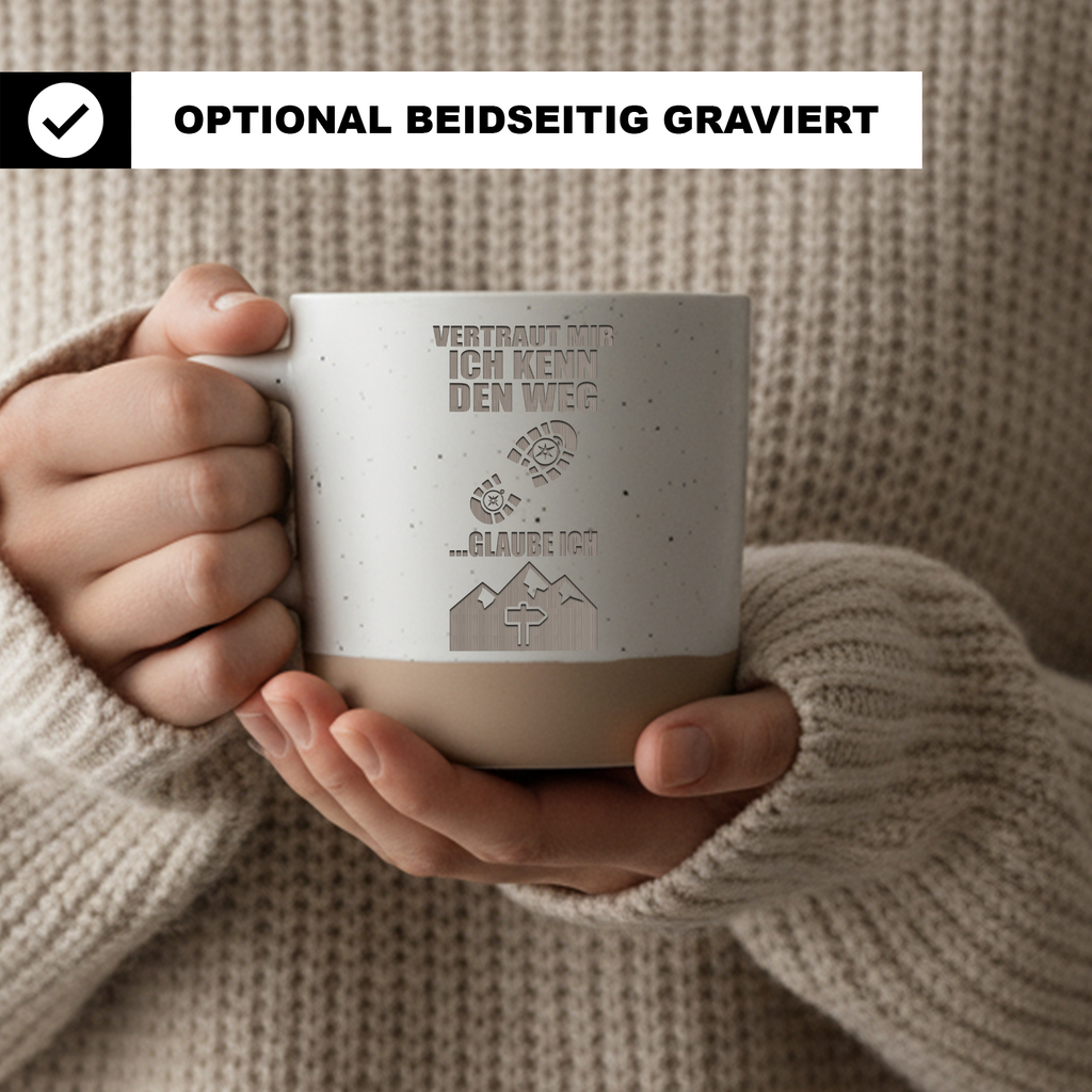 Tasse Wandern Vertraut Mir Ich Kenn Den Weg Geschenk Kaffeetasse Berge – Bild 2