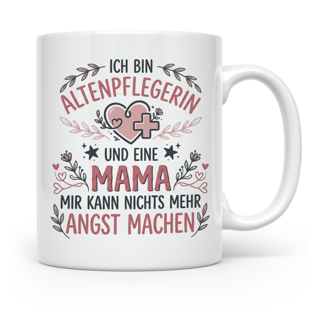 Altenpflegerin Mama Tasse mit Spruch | Geschenk für Mutter i – Weiß [farbe:weiß]