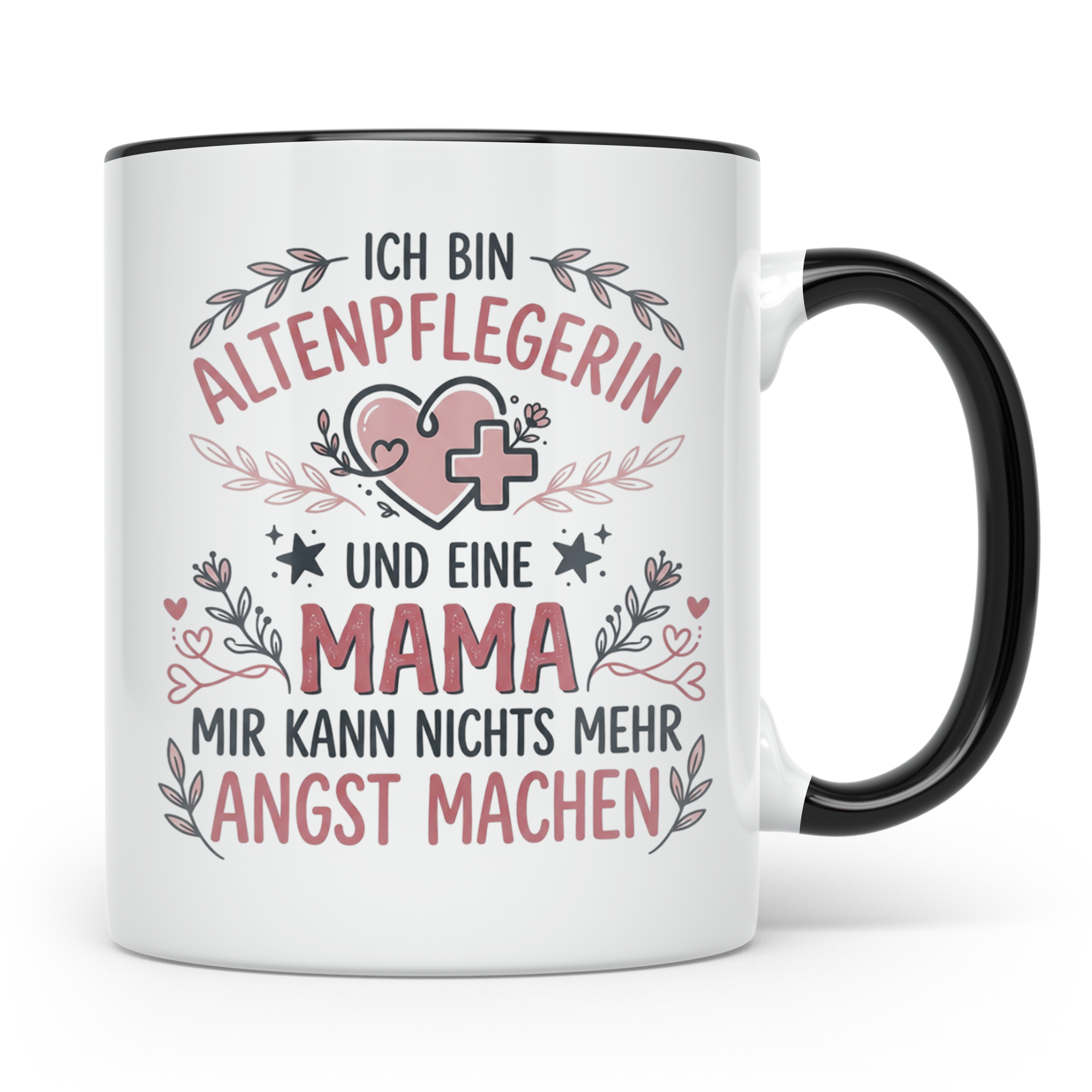 Altenpflegerin Mama Tasse mit Spruch | Geschenk für Mutter i – Schwarz [farbe:schwarz]