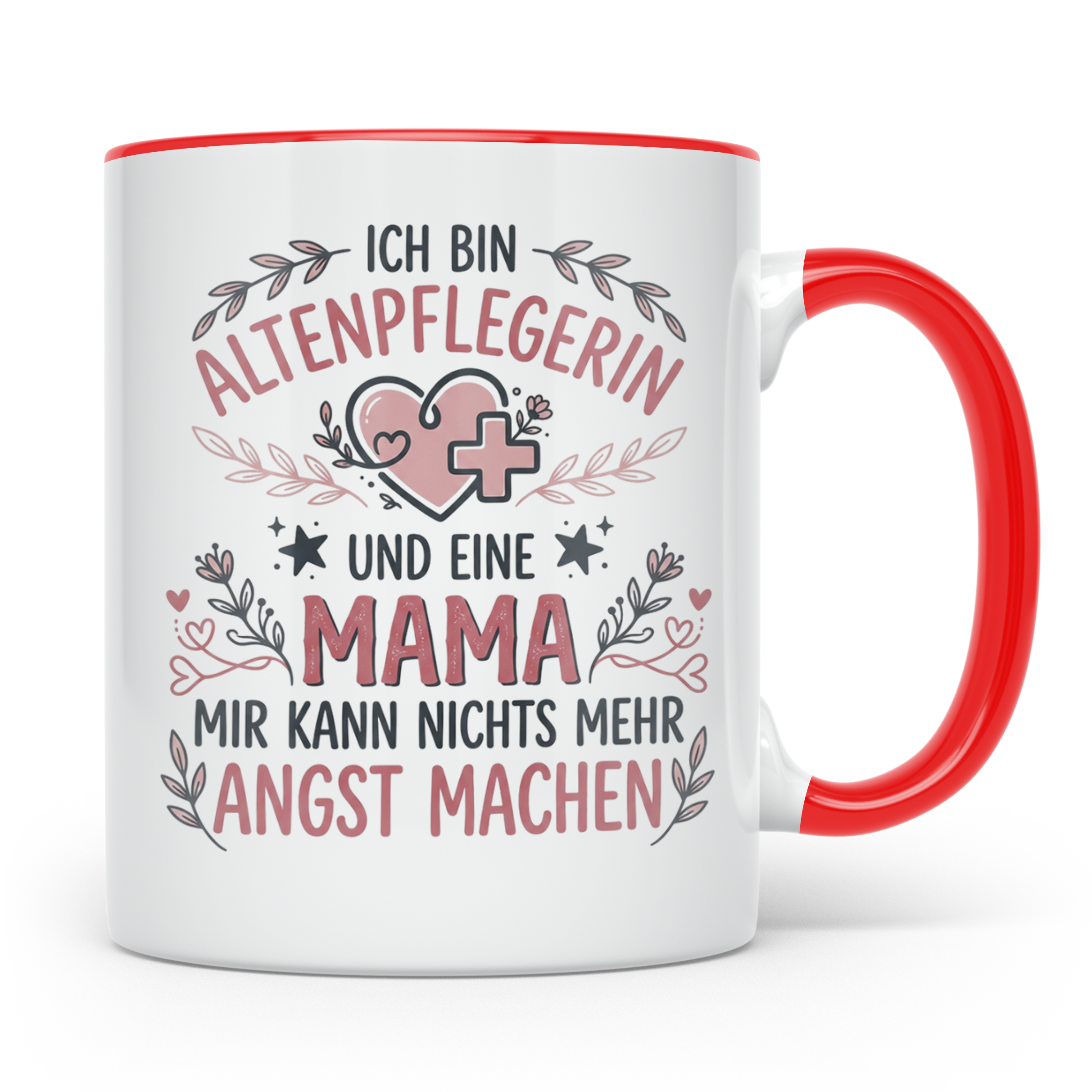 Altenpflegerin Mama Tasse mit Spruch | Geschenk für Mutter i – Rot [farbe:rot]