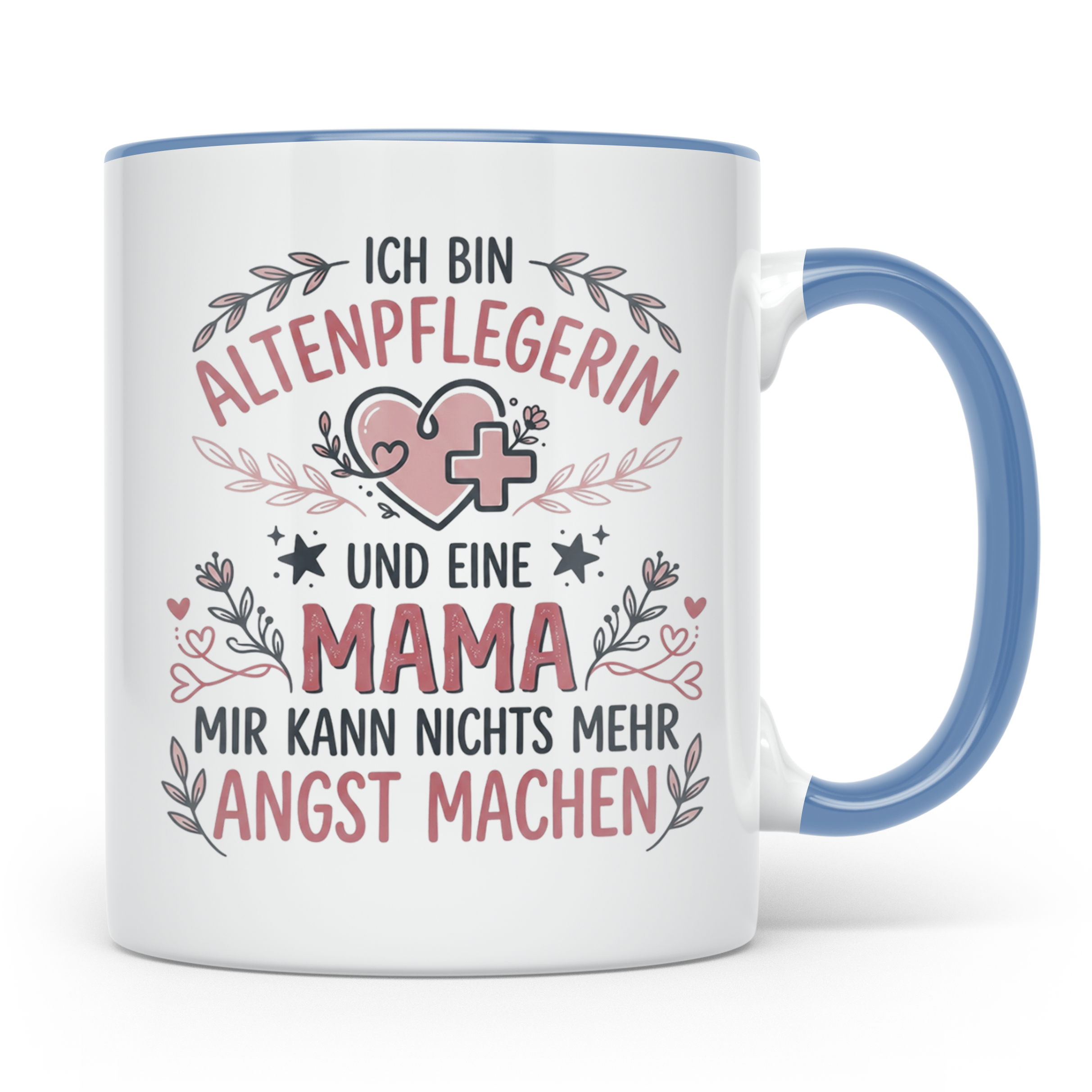 Altenpflegerin Mama Tasse mit Spruch | Geschenk für Mutter i – Blau [farbe:blau]