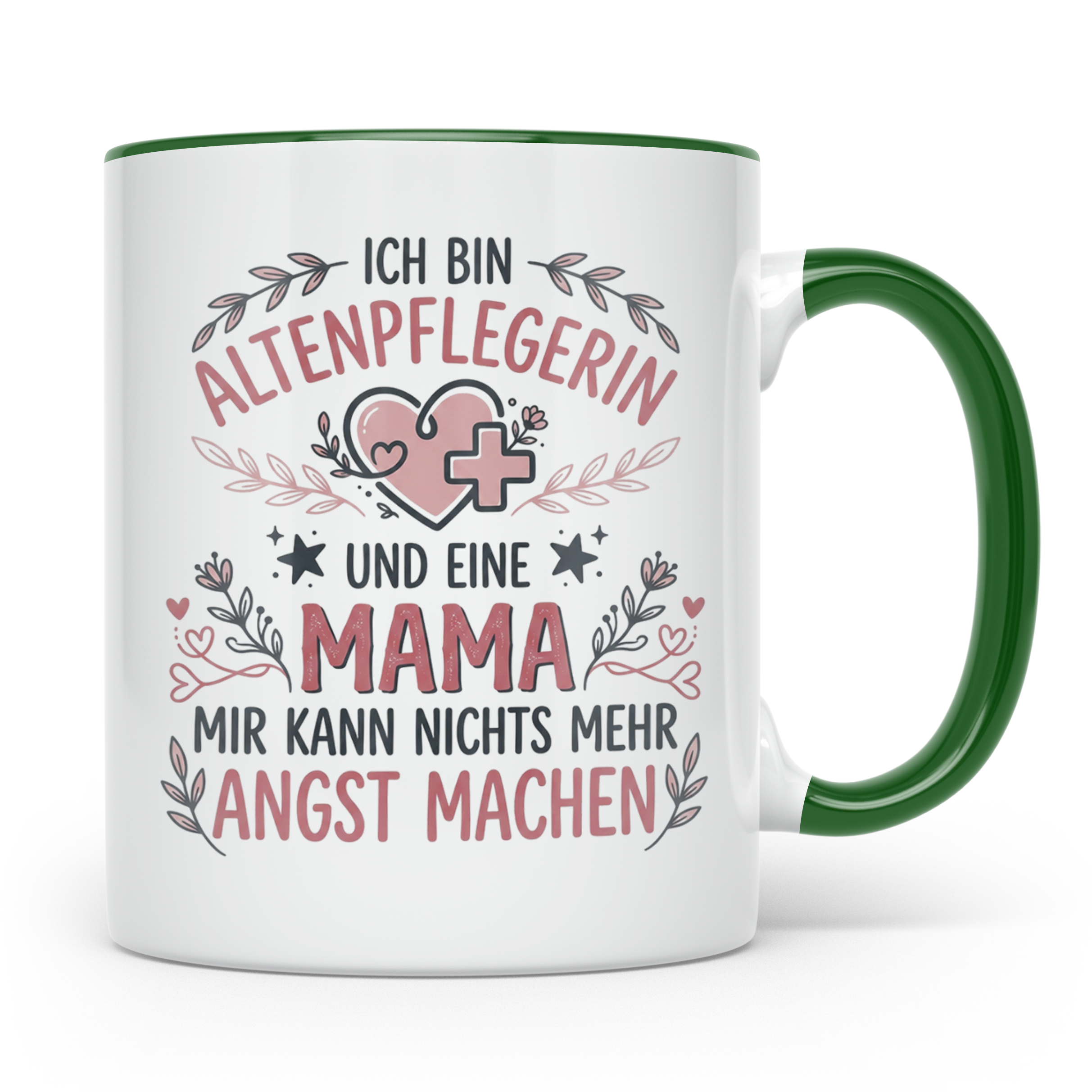 Altenpflegerin Mama Tasse mit Spruch | Geschenk für Mutter i – Grün [farbe:grün]