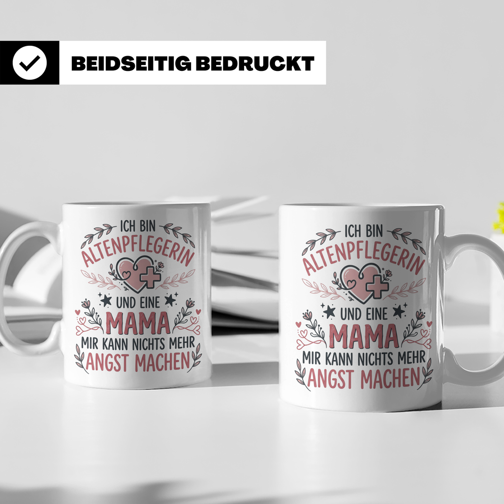 Altenpflegerin Mama Tasse mit Spruch | Geschenk für Mutter i – Weiß [farbe:weiß]