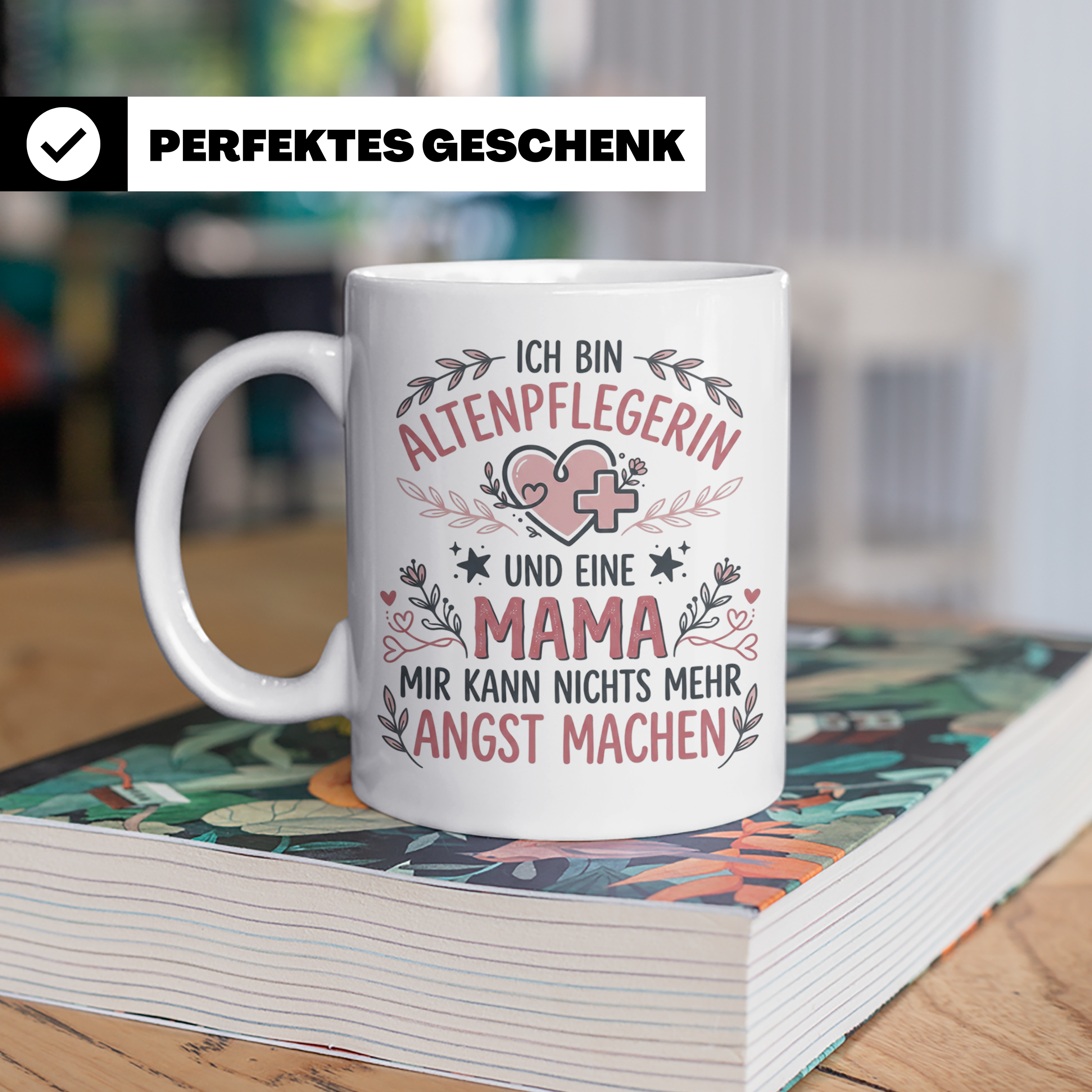 Altenpflegerin Mama Tasse mit Spruch | Geschenk für Mutter i – Weiß [farbe:weiß]