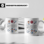 MFA Tasse mit Spruch 'Ärzte retten Leben MFAs retten Ärzte'  – Weiß [farbe:weiß]