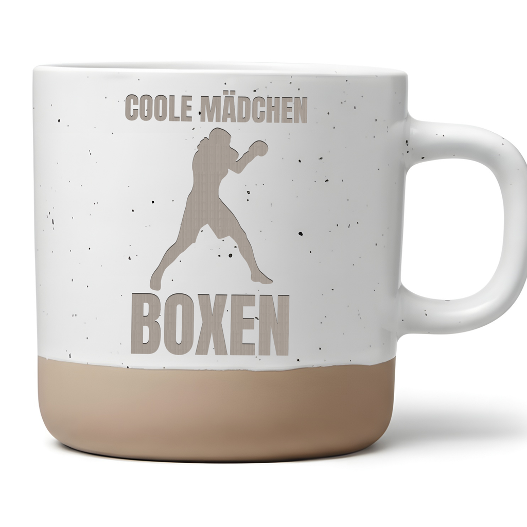 Tasse Coole Mädchen Boxen Geschenk Kaffeetasse Kampfsport Becher Boxer – Bild 1