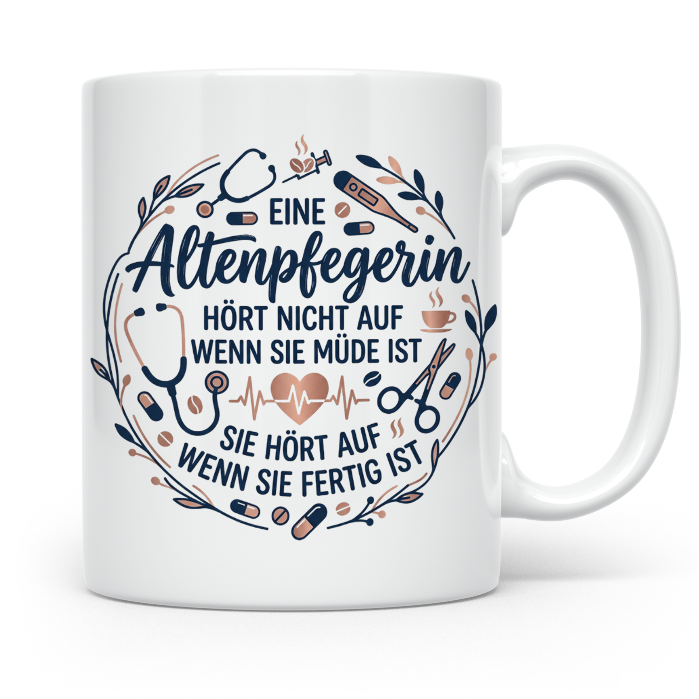 Altenpflegerin Tasse mit Spruch | Geschenk für Pflegefachkra – Weiß [farbe:weiß]