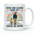 Programmierer Tasse 'What are clouds made of?' für IT Papa,  – Weiß [farbe:weiß]