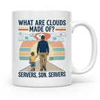 Programmierer Tasse 'What are clouds made of?' für IT Papa,  – Weiß [farbe:weiß]