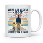 Programmierer Tasse 'What are clouds made of?' für IT Papa,  – Weiß [farbe:weiß]