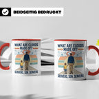 Programmierer Tasse 'What are clouds made of?' für IT Papa,  – Rot [farbe:rot]