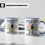 Programmierer Tasse 'What are clouds made of?' für IT Papa,  – Blau [farbe:blau]