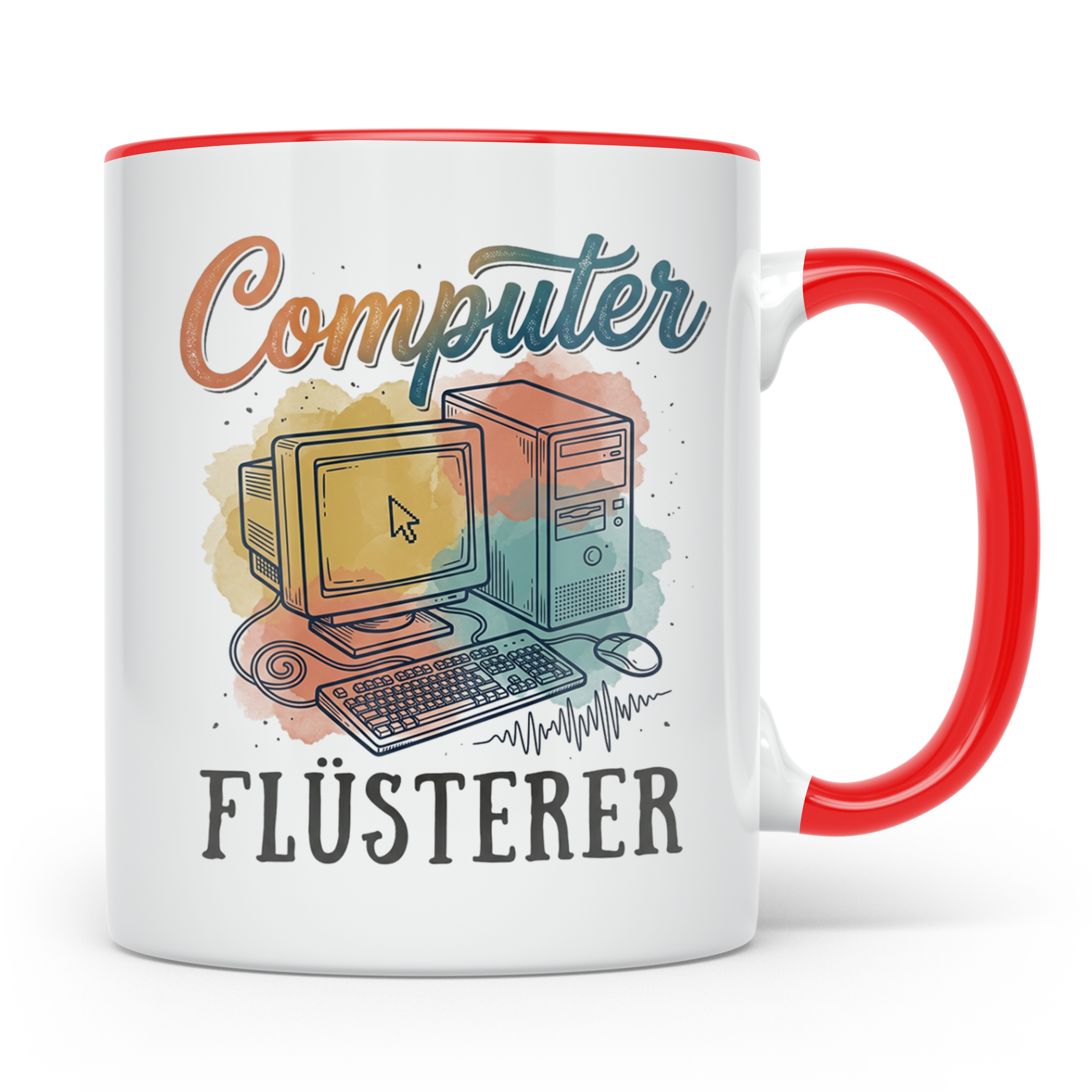 Computer Flüsterer Tasse für ITler, Programmierer & Nerds. R – Rot [farbe:rot]