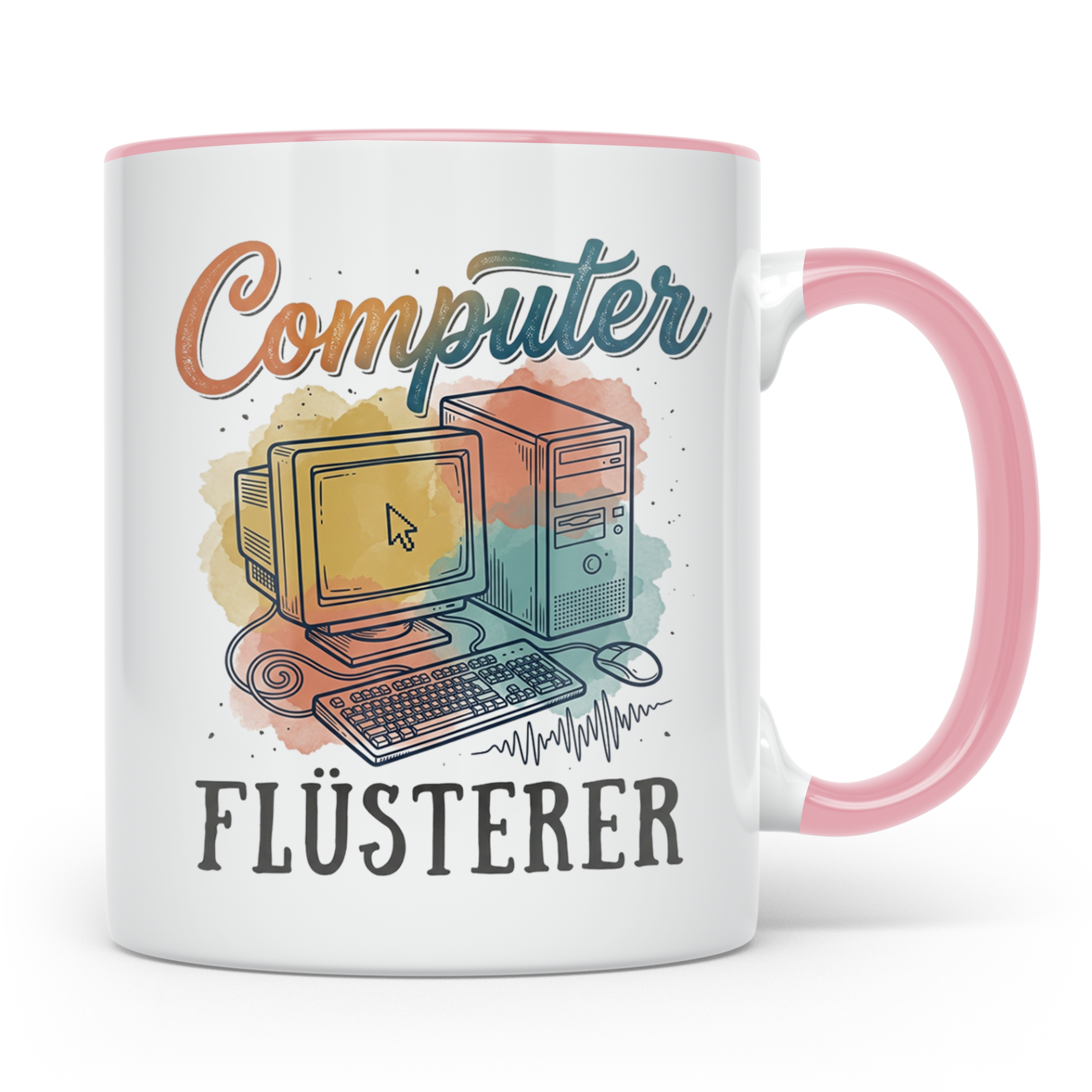 Computer Flüsterer Tasse für ITler, Programmierer & Nerds. R – Rosa [farbe:rosa]