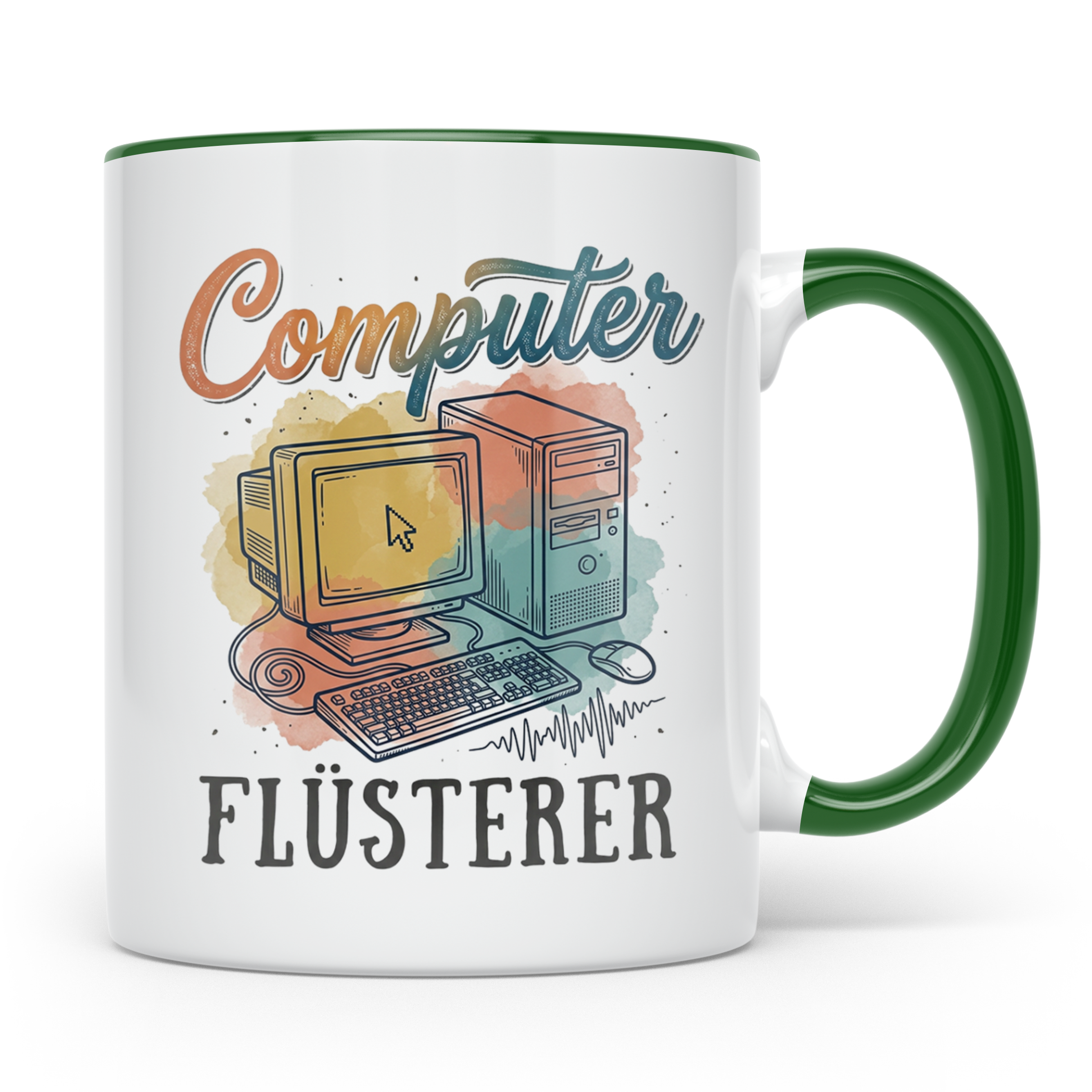 Computer Flüsterer Tasse für ITler, Programmierer & Nerds. R – Grün [farbe:grün]
