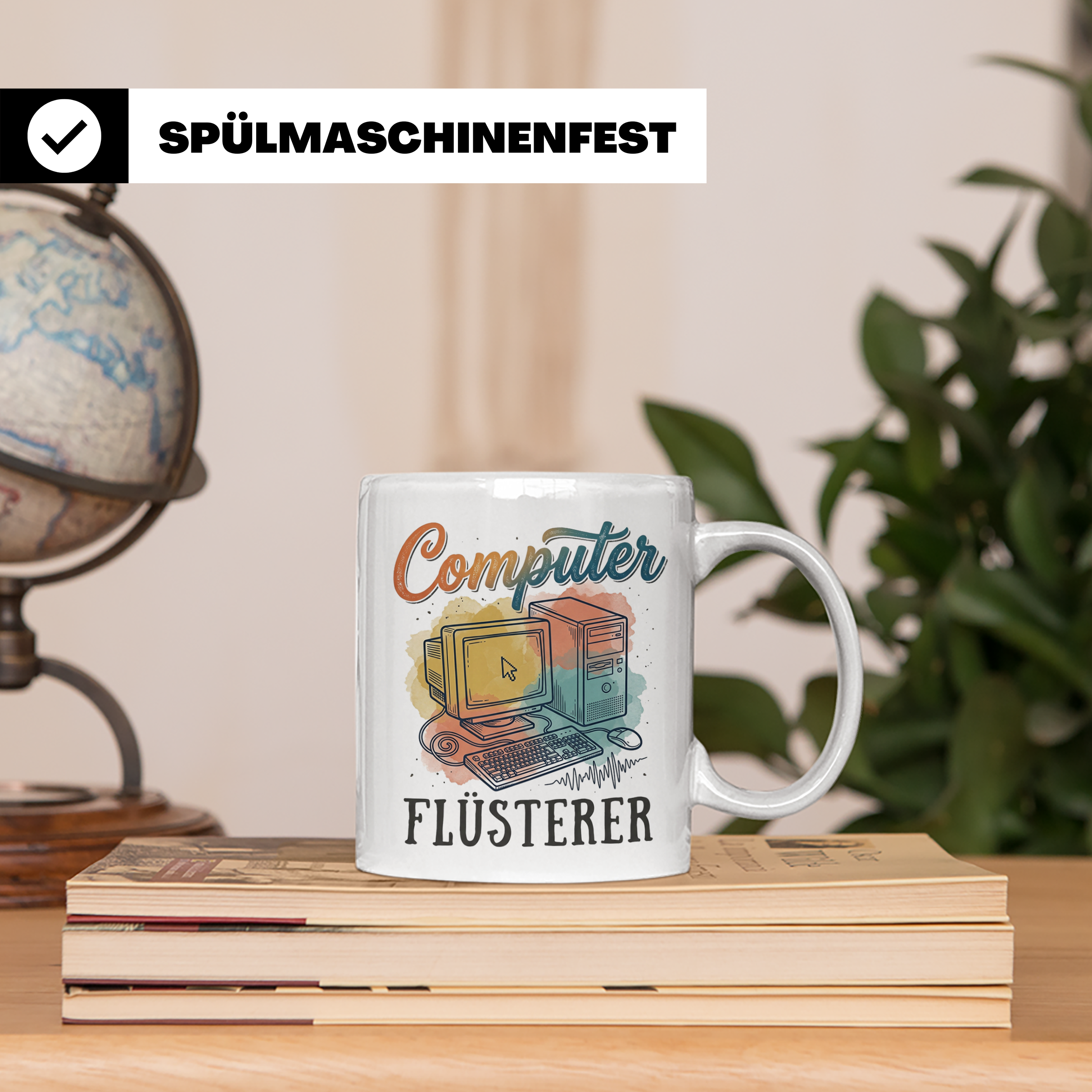 Computer Flüsterer Tasse für ITler, Programmierer & Nerds. R – Weiß [farbe:weiß]