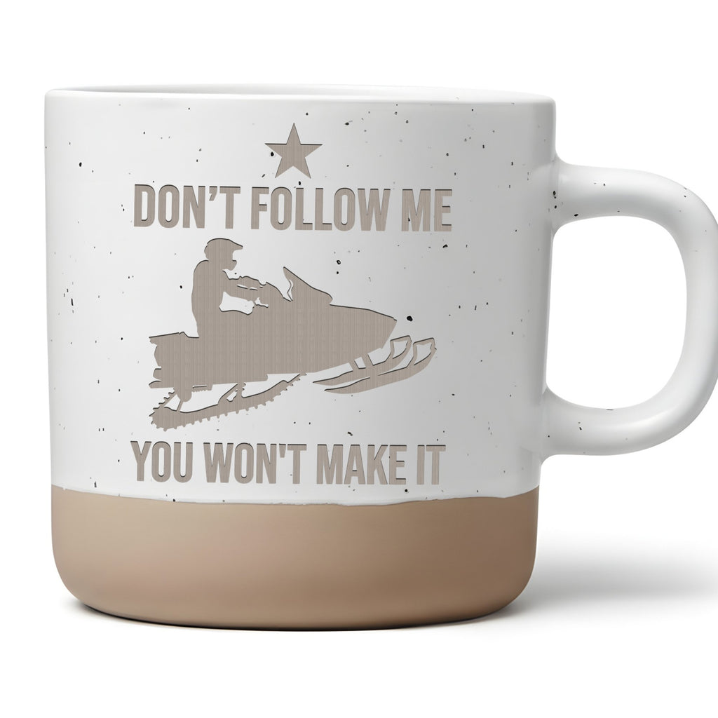 Schneemobil Tasse Dont Follow Me You Wont Make It Becher Geschenk Moto – Bild 1
