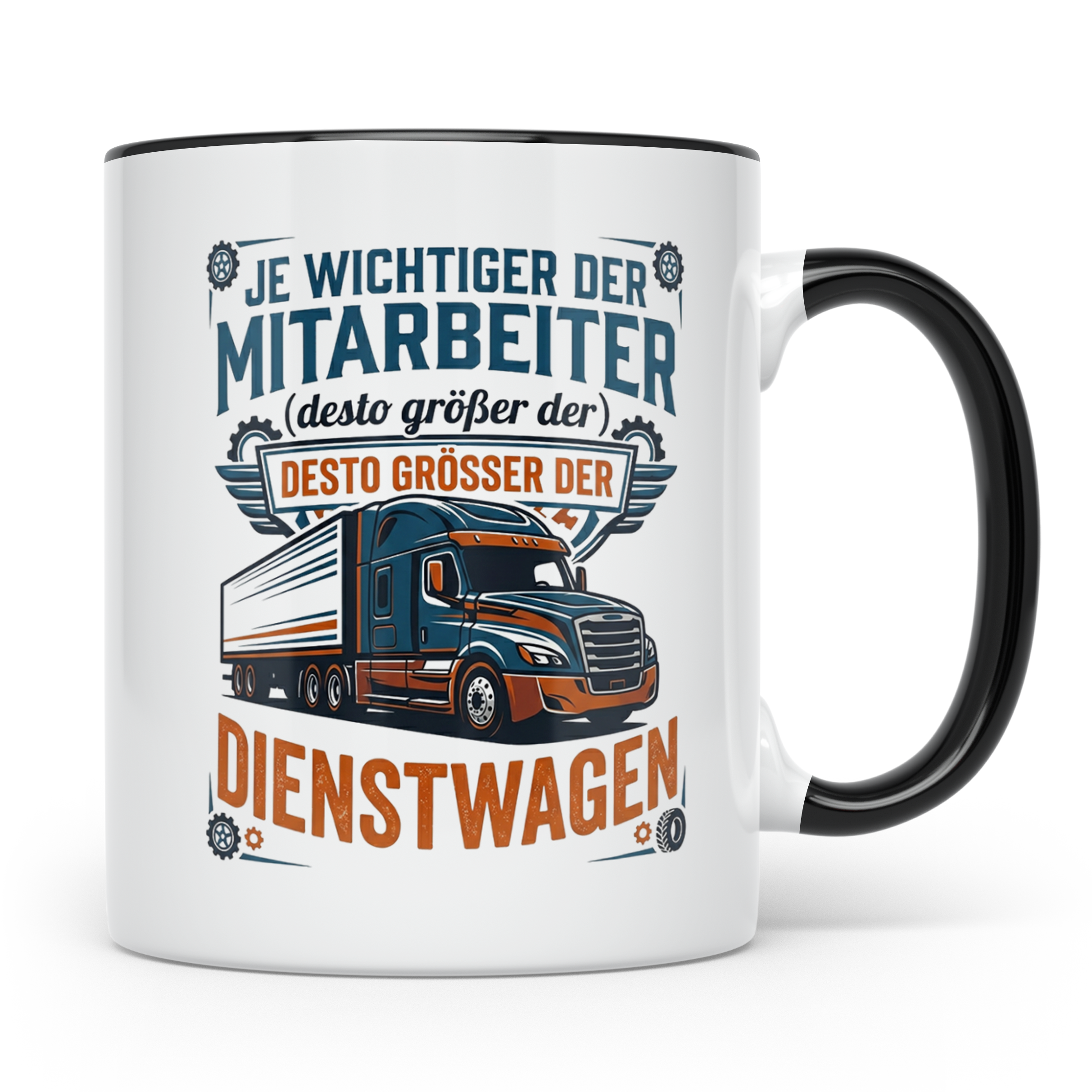 LKW Fahrer Tasse Wichtiger Mitarbeiter Großer Dienstwagen, L – Schwarz [farbe:schwarz]
