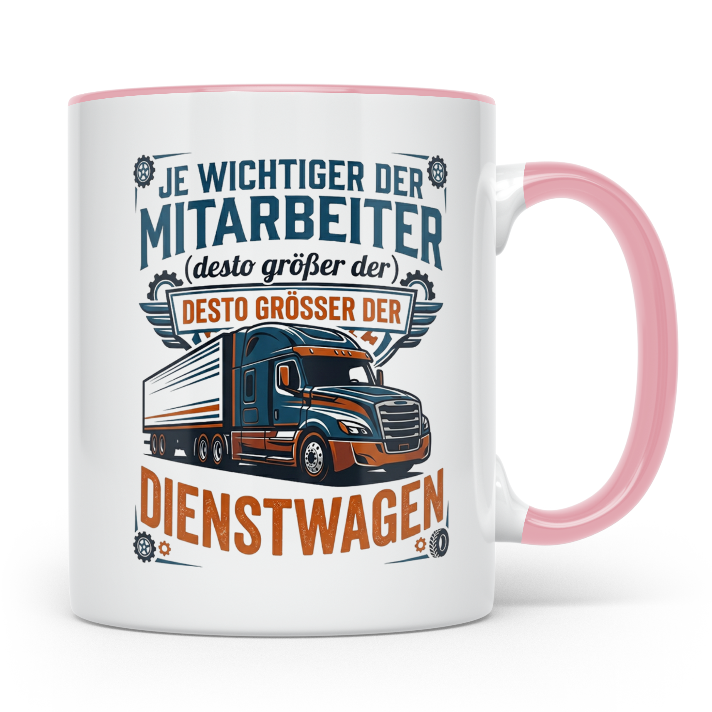 LKW Fahrer Tasse Wichtiger Mitarbeiter Großer Dienstwagen, L – Rosa [farbe:rosa]