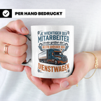 LKW Fahrer Tasse Wichtiger Mitarbeiter Großer Dienstwagen, L – Weiß [farbe:weiß]