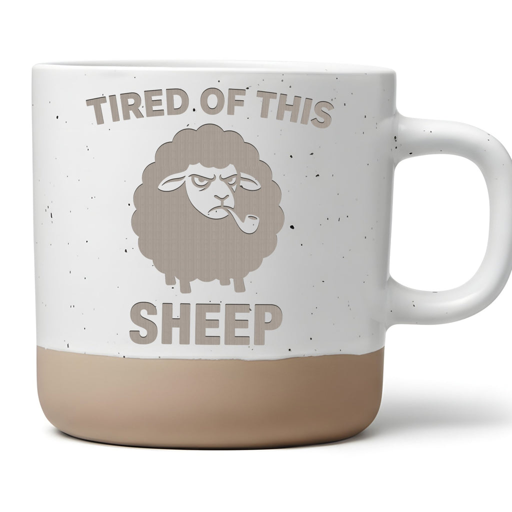 Schaf Tasse Tired Of This Sheep Becher Geschenk Lustige Tasse Büro Kaf – Bild 1