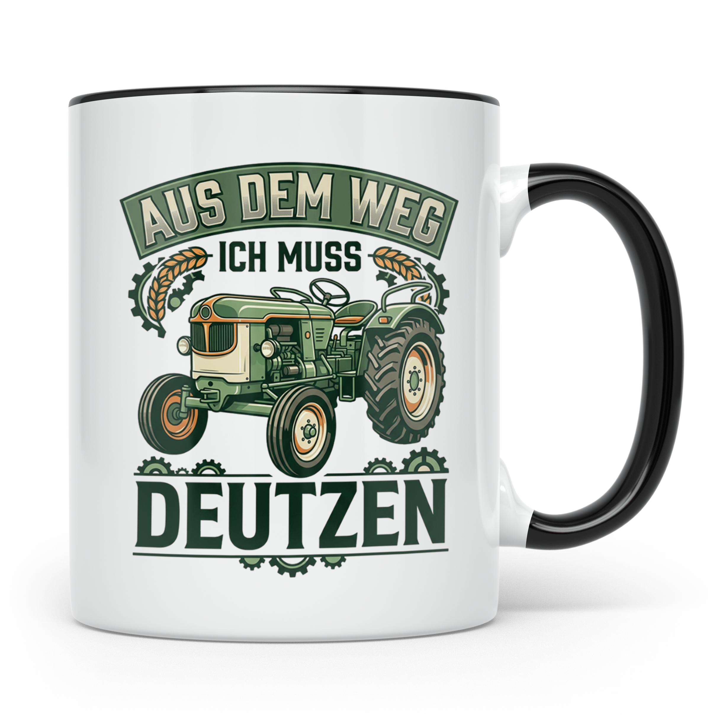 Deutz Tasse mit Spruch Aus dem Weg ich muss Deutzen | Trakto – Schwarz [farbe:schwarz]
