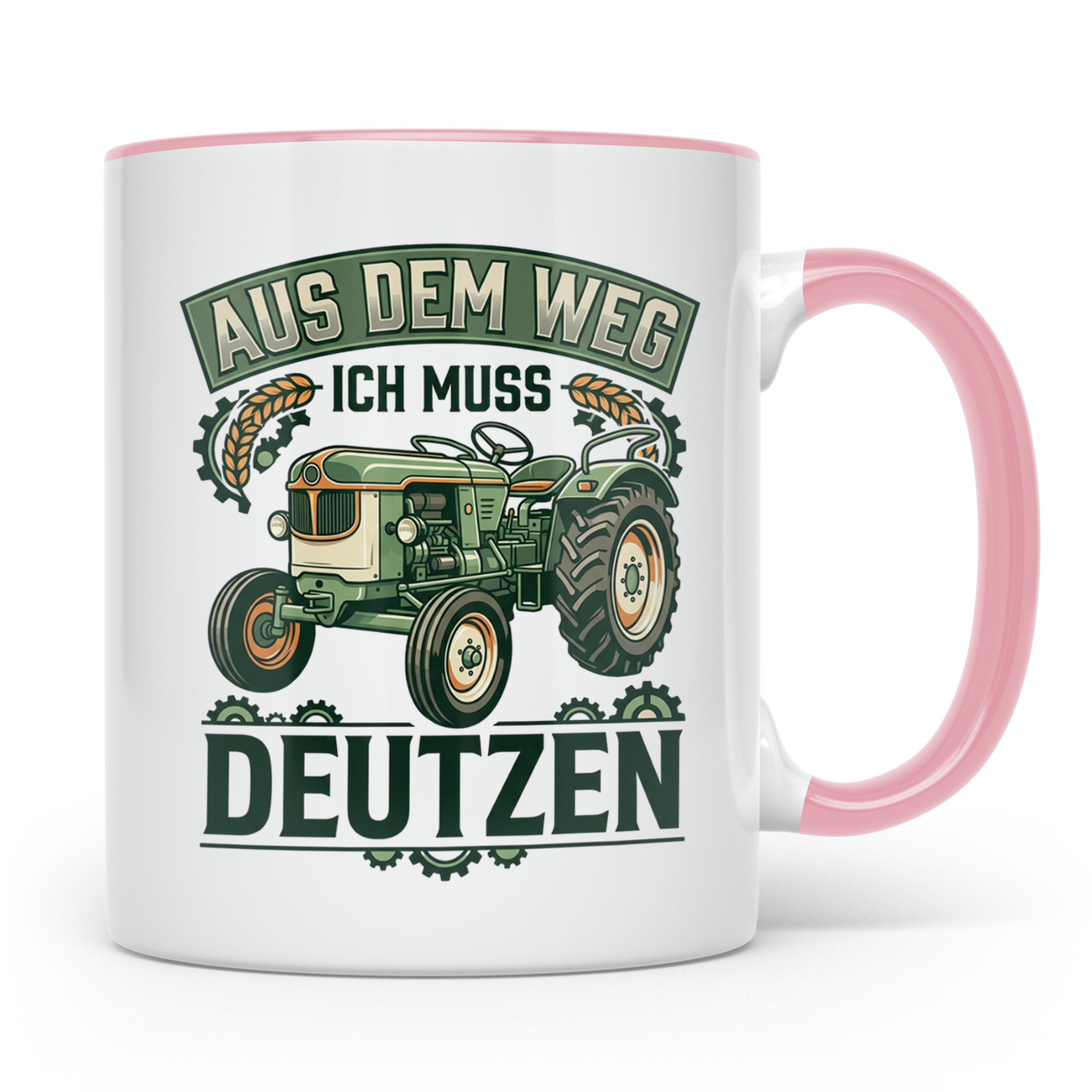 Deutz Tasse mit Spruch Aus dem Weg ich muss Deutzen | Trakto – Rosa [farbe:rosa]