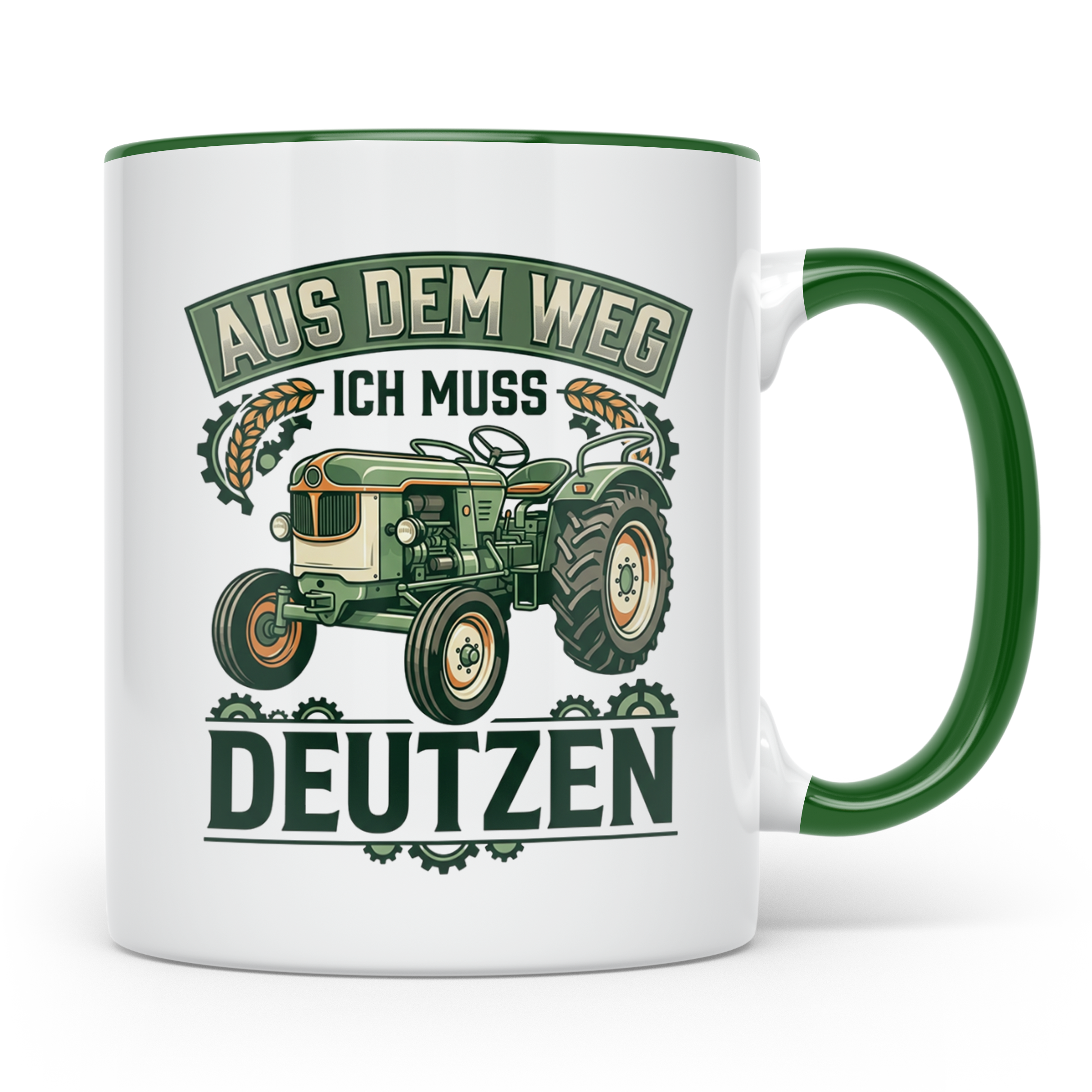 Deutz Tasse mit Spruch Aus dem Weg ich muss Deutzen | Trakto – Grün [farbe:grün]