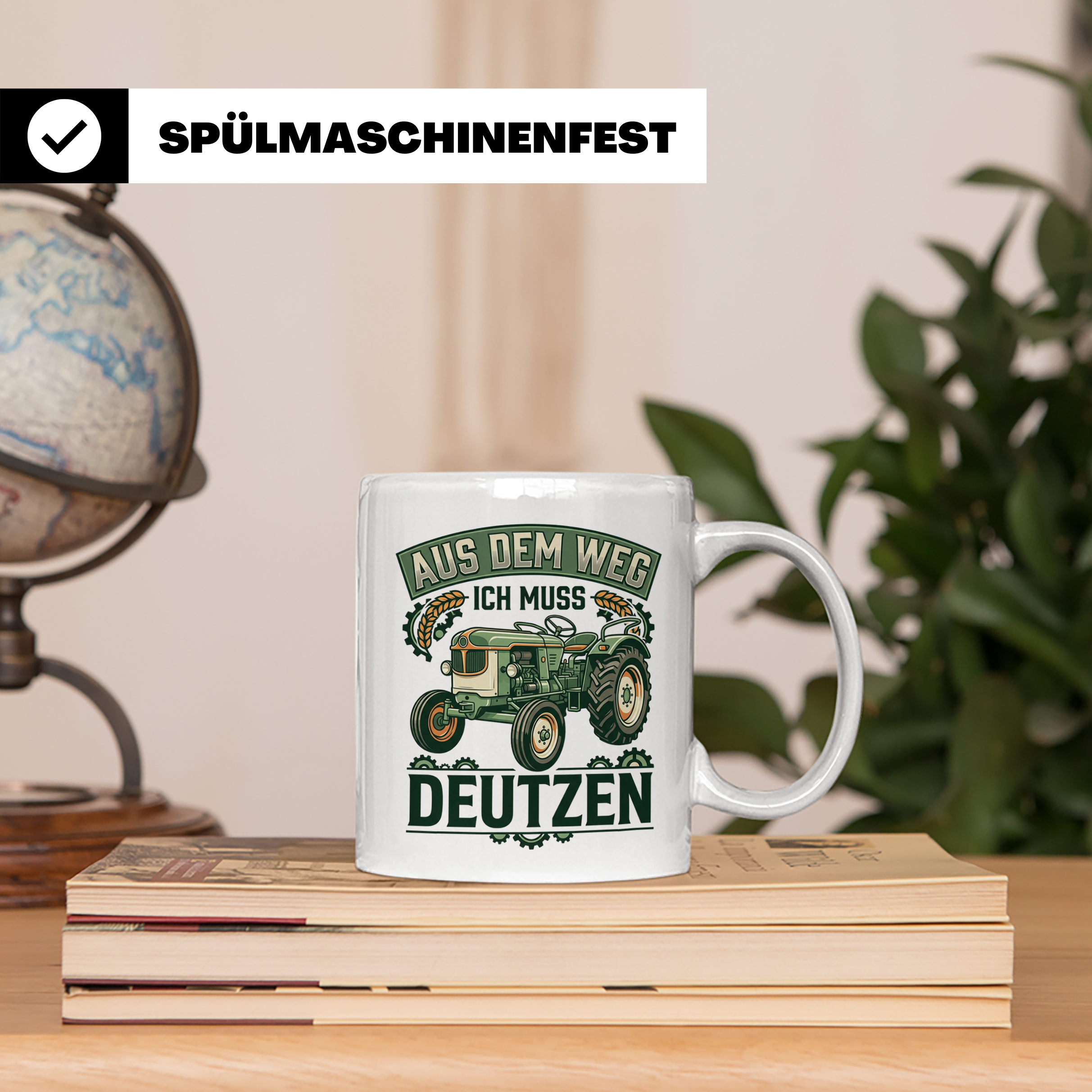 Deutz Tasse mit Spruch Aus dem Weg ich muss Deutzen | Trakto – Weiß [farbe:weiß]