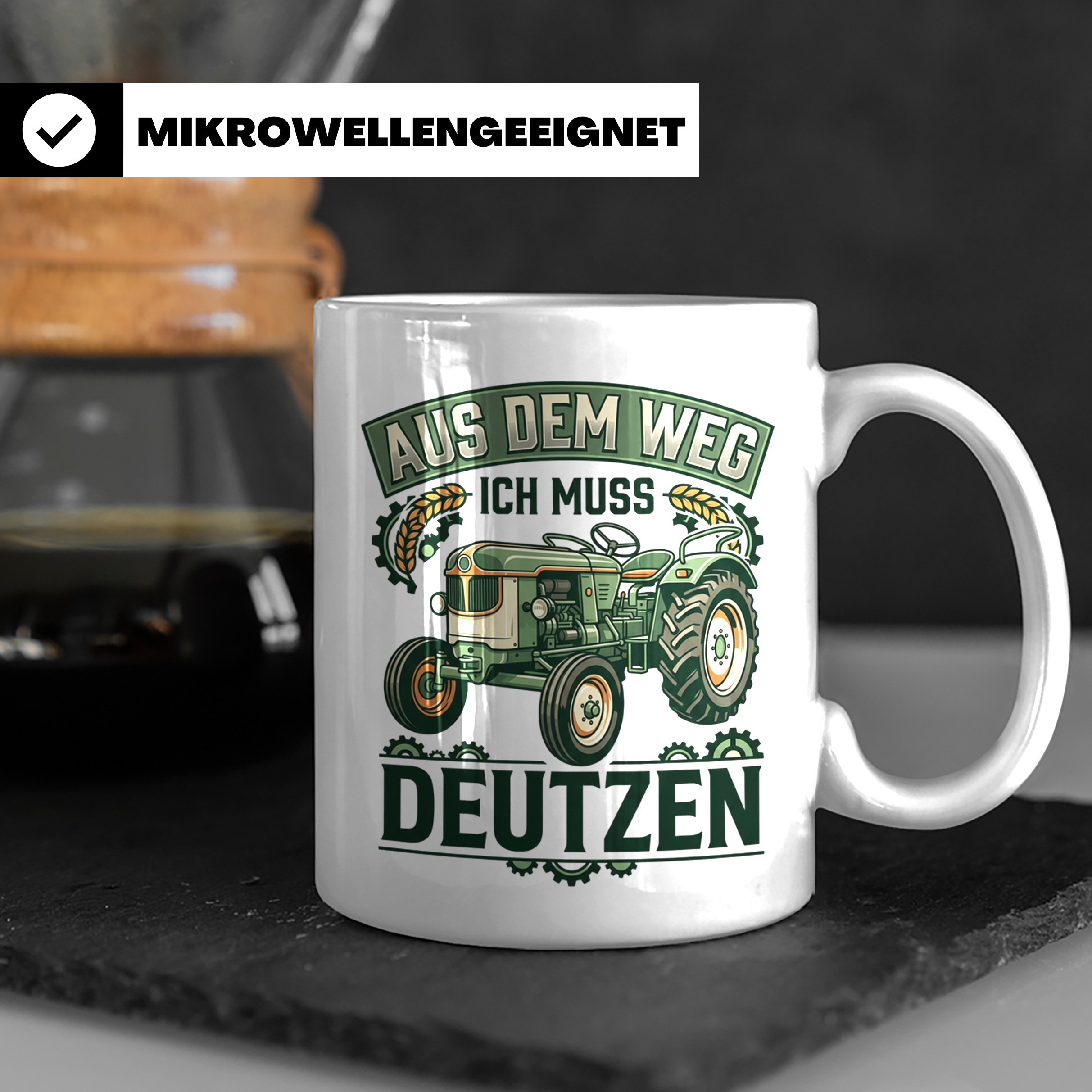 Deutz Tasse mit Spruch Aus dem Weg ich muss Deutzen | Trakto – Weiß [farbe:weiß]