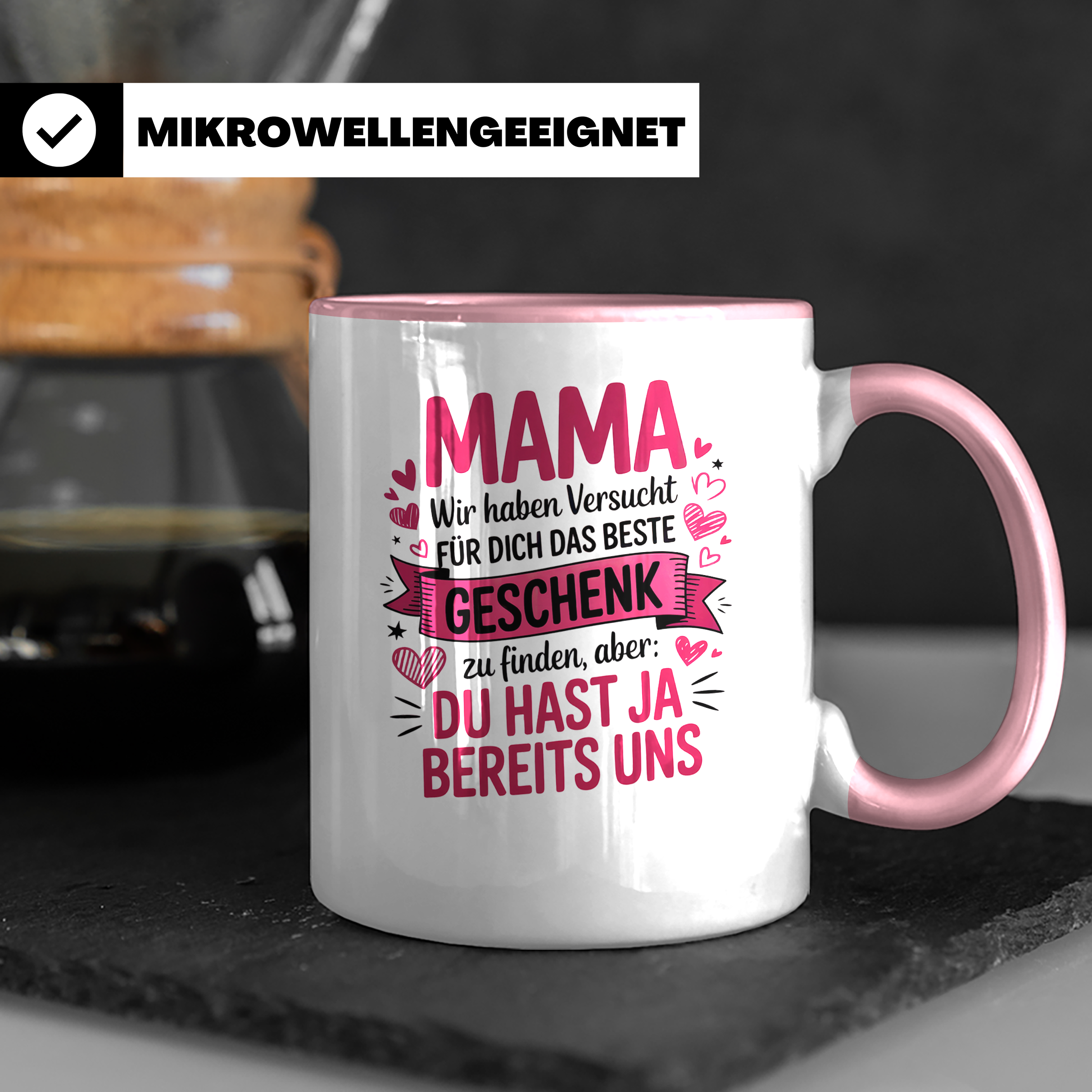 Beste Mama der Welt Geschenkidee | Muttertagsgeschenk Persönlich | Lustige Geschenkidee für Mutti von Tochter & Sohn | Geburtstagsgeschenk M
