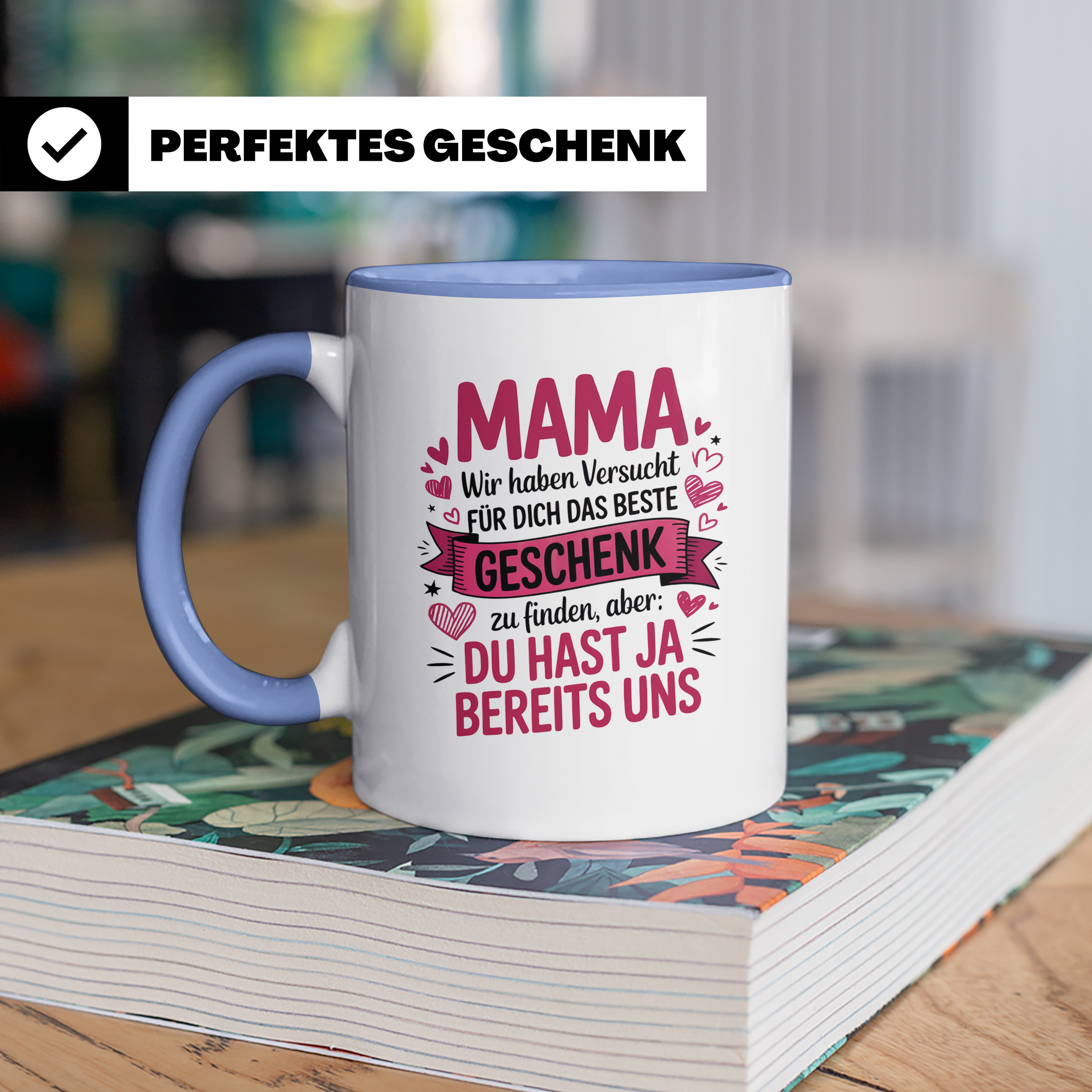Beste Mama der Welt Geschenkidee | Muttertagsgeschenk Persönlich | Lustige Geschenkidee für Mutti von Tochter & Sohn | Geburtstagsgeschenk M