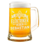 Bierkrug für Elektriker – Die besten Elektriker heißen Wunschname, humorvolles Geschenk für Handwerker Dankeschön Geschenk Elektroniker