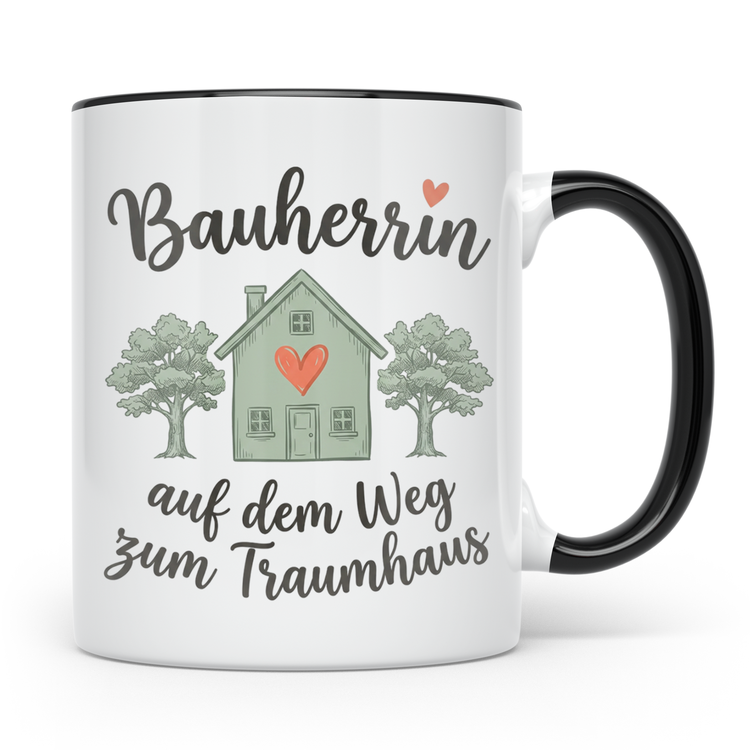Bauherrin Tasse auf dem Weg zum Traumhaus Geschenk für Hausb – Schwarz [farbe:schwarz]