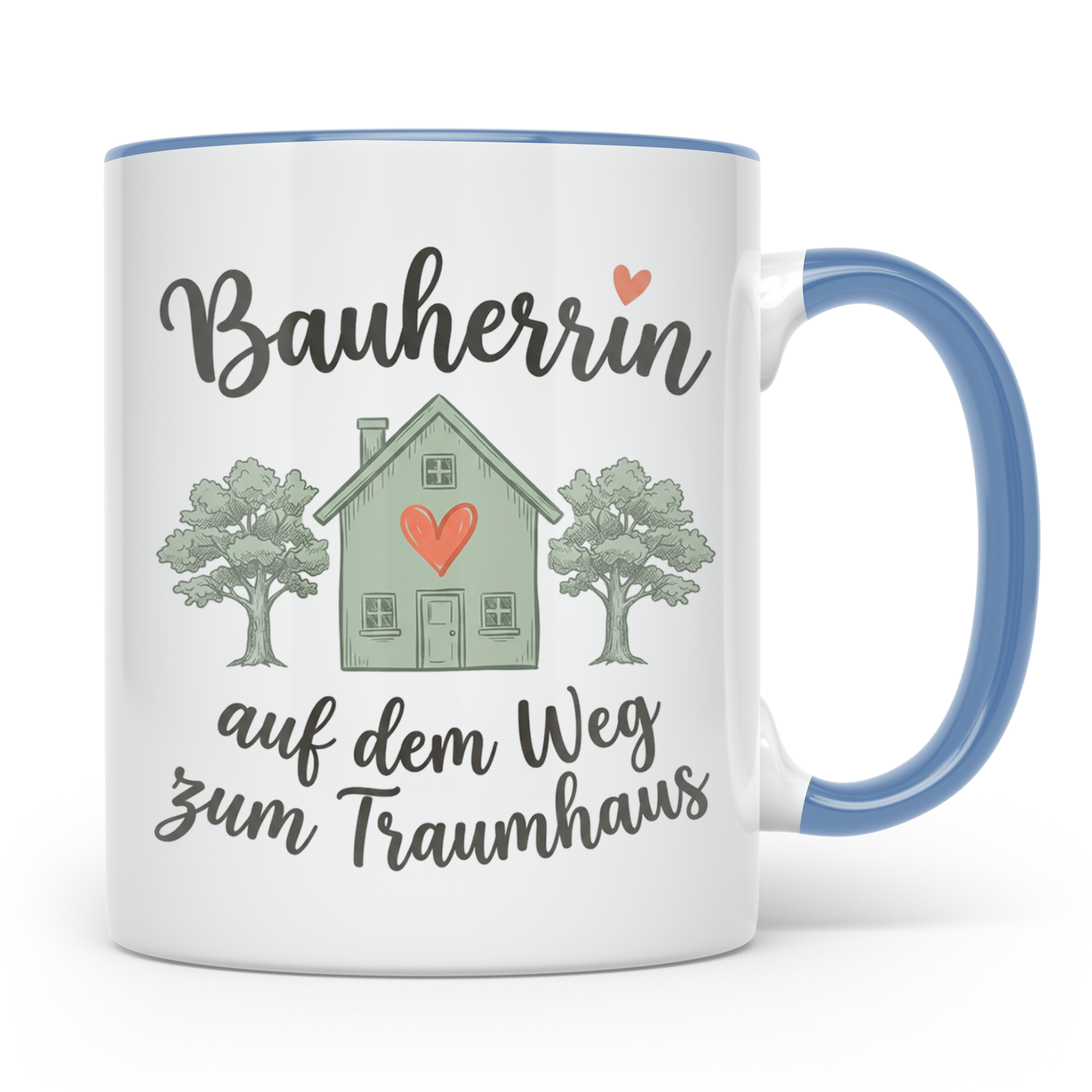 Bauherrin Tasse auf dem Weg zum Traumhaus Geschenk für Hausb – Blau [farbe:blau]