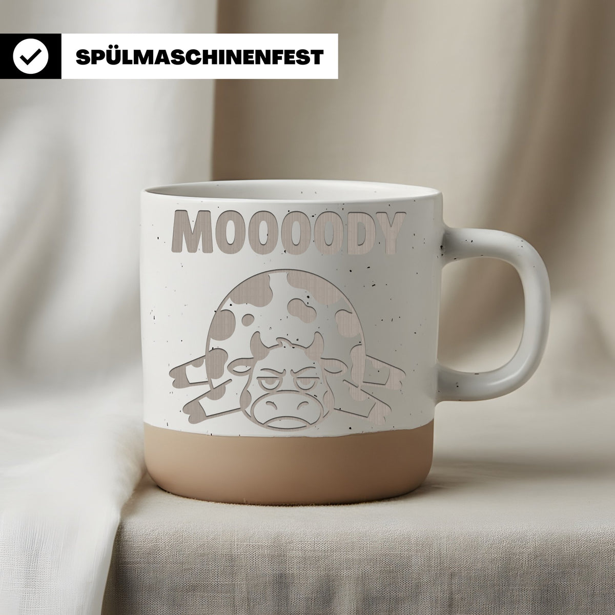 Kuh Tasse MOOOODY Becher Geschenk Morgenmuffel Lustige Tasse Büro Kaff – Bild 3
