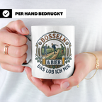 Bosseln Tasse mit Spruch Bosseln & Bier Das lob ich mir | Ge – Weiß [farbe:weiß]