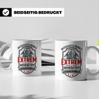 Gebäudereiniger Tasse Spruch Unterschätze niemals genervten  – Weiß [farbe:weiß]